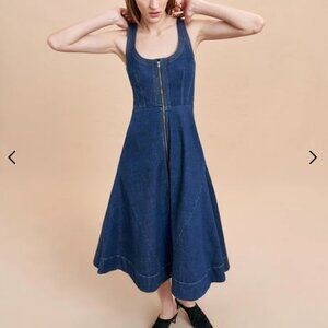 EUC La Ligne Denim Selby Dress Small 2/4